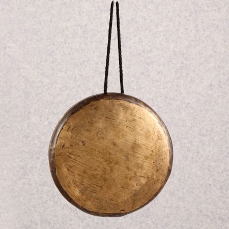 Elegant Brown Bell Metal Gong in Tibetan Art for Decor