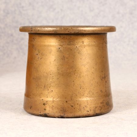 Elegant Brown Brass Panchpatra Pot for Prayer Room