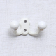 Cream Double Loop Ceramic Iron Hooks