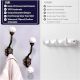 Coat Hooks Wall Mounted - Double Hooks for Hanging - Hooks for Hanging Coats -White Double Wall Hooks - Double Hook - Double Coat Hooks - Wall Hooks - Ceramic Wall Hooks - White Coat Hooks - 2 Pack