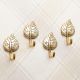 4 Pieces Brass Single Leaf Wall Hook For Home decoration