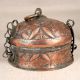 Antique Brown Copper Paan Daan in Islamic Art for Decor