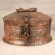 Handmade Round Jewelry Box Made of Premium Copper