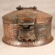 Handmade Round Jewelry Box Made of Premium Copper