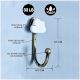 White Cloud Ceramic Metal Hook Antique Fitting