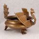 Decorative Peacock Brass Urli in South Indian Art for Decor