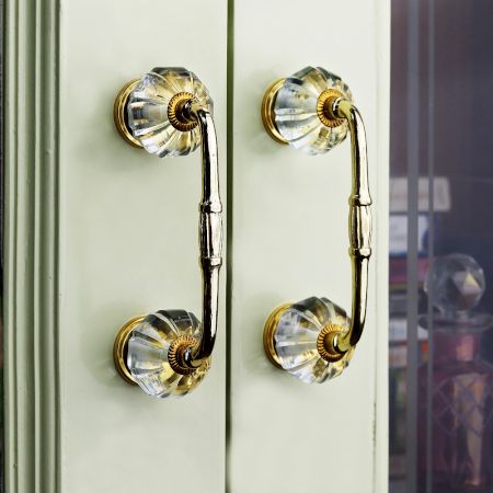 Clear Melon Glass Bridge Handle