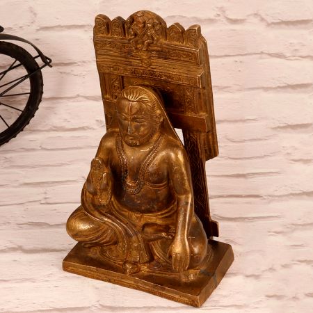Handmade Finest Brass Raghavendra Swamy Statue for Decor