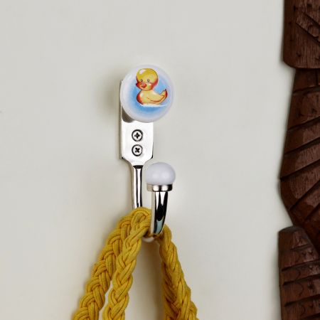 Cute Baby Duck Ceramic Kids Wall Hook