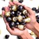 25 Pieces Black and Golden Glass Ornaments For Tree Decoration