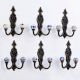 Handmade Multicolor Ceramic Iron Wall Hooks 6 Pieces