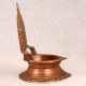 Premium Brass Gajalaxmi Oil Lamp in South Indian Art