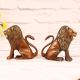 Handmade Copper Finish Brass Pair of Lion Statue for Decor