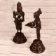 Dark Finish Brass Pair of Deep Lakshmi Statue for Decor