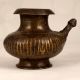 Vintage Dark Brown Water Pot with Spout Made of Brass
