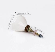 Olive Green Ceramic Dresser Knob