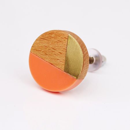Round Wooden and Resin Knob