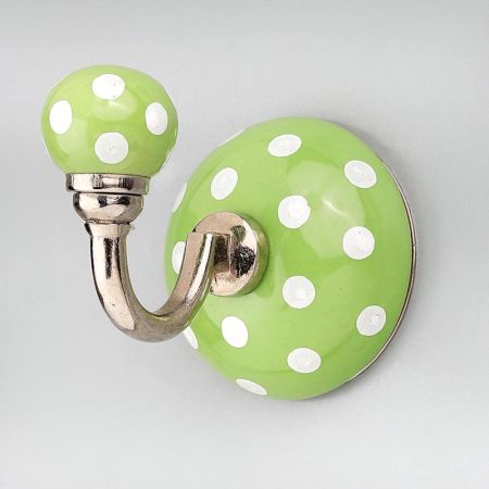 Pea Green Dotted Hooks