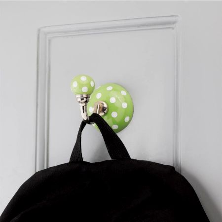 Pea Green Dotted Hooks