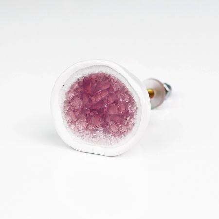 Pink Ceramic Cabinet Knob