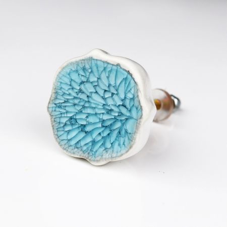 Turquoise Ceramic Drawer Knob