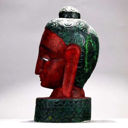 Handmade Abstract Art Wooden Buddha Statue for Decoration