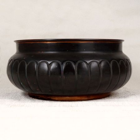 Elegant Dark Brown Handmade Pot Made of Copper