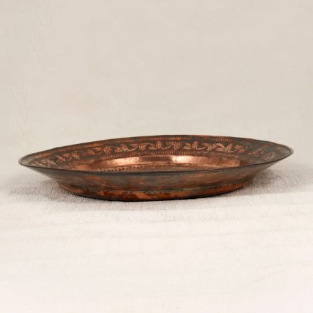 Vintage Islamic Art Round Tray Made of Premium Copper