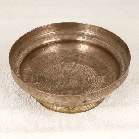 Gray Finish Vintage Brass Holy Pot for Prayer Room