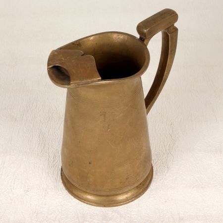 Handcrafted English Art Brass Jug with Handle for Collection