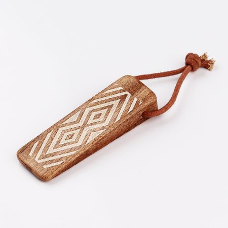 Decorative Brown Wooden Door Stopper