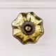 Antique Golden Murcary Glass Melon Cabinet Knob