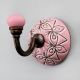 Pink And Brown Etched Ceramic Wall Hook