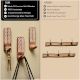 Wooden Self Adhesive Brown Wall Mounted Hook