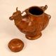 Handcrafted Copper Holy Water Pot in Cow Shape for Decor