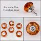 Amber Melon Glass Knob (1)