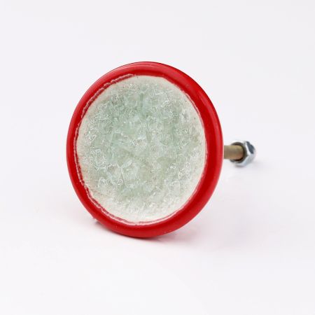 Red Round Solid Knob