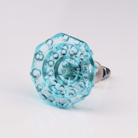 Water Octagon Shape Glass Cabinet Knobs Online