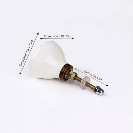 Pink Ceramic Dresser Knob in Silver Fitting