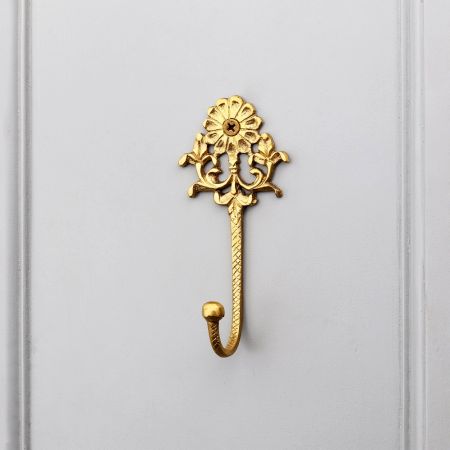 Antique Golden Brass Wall Hook for Hanging