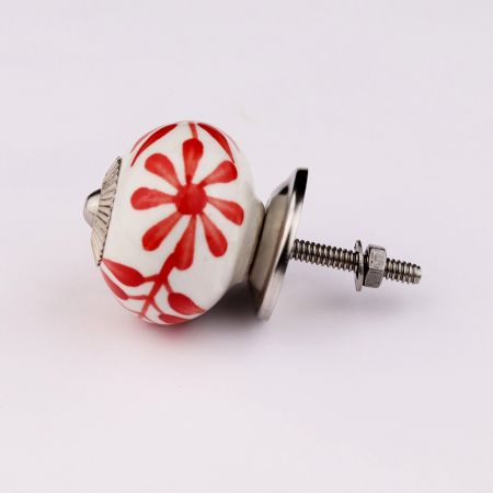 Red Ceramic Drawer Knobs Combo for Cabinet