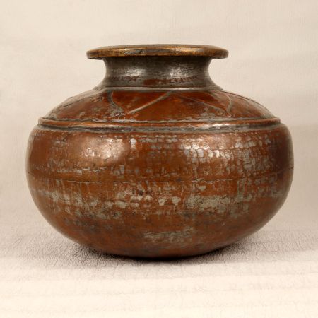 Handmade Islamic Art Copper Pot from Peshawar for Decor