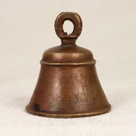 Brown Traditional Bell for Hanging Made of Bell Metal