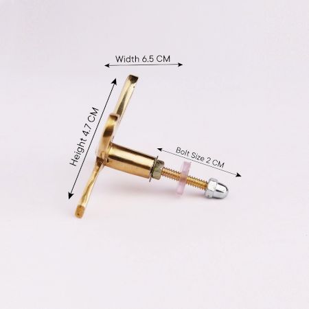 Decorative Brass Golden Bow Drawer Knob