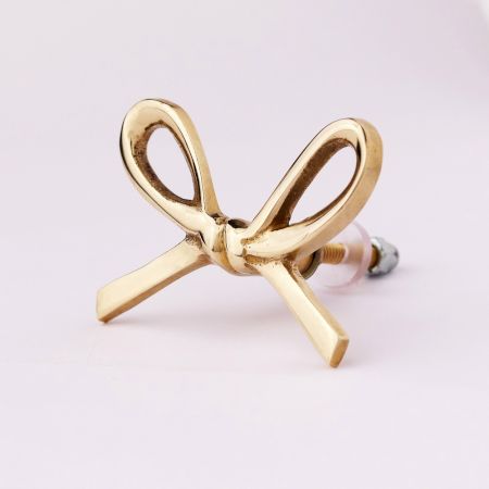 Decorative Brass Golden Bow Drawer Knob