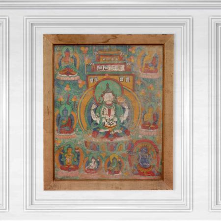 Beautiful Buddhist Cloth Painting Frame for Decoration
