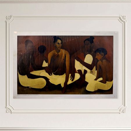 Vintage Rare Print by Amrita Sher-Gil for Home Decoration