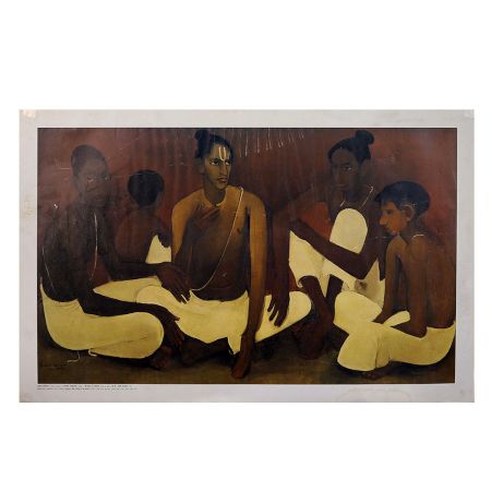 Vintage Rare Print by Amrita Sher-Gil for Home Decoration