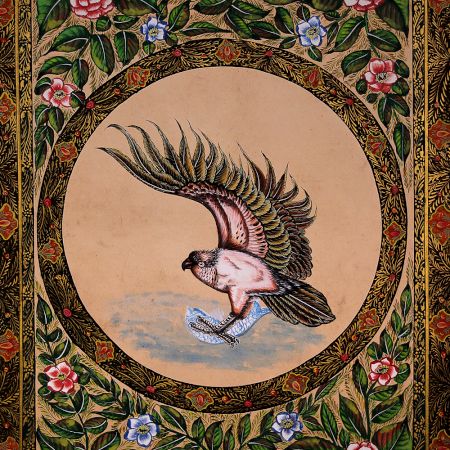 Used Paper Painting of Eagle for Home Decoration