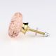 Peach Pink Big Daisy Glass Cabinet Knobs